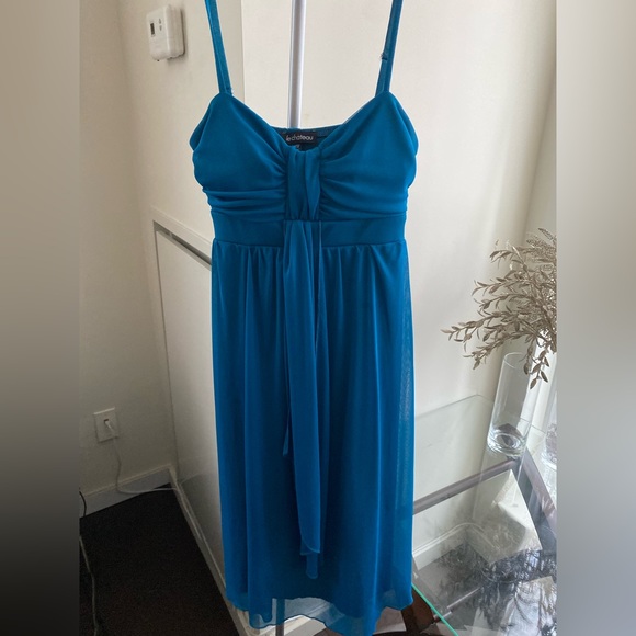 Blue le chateau chiffon dress knee length - Picture 1 of 10